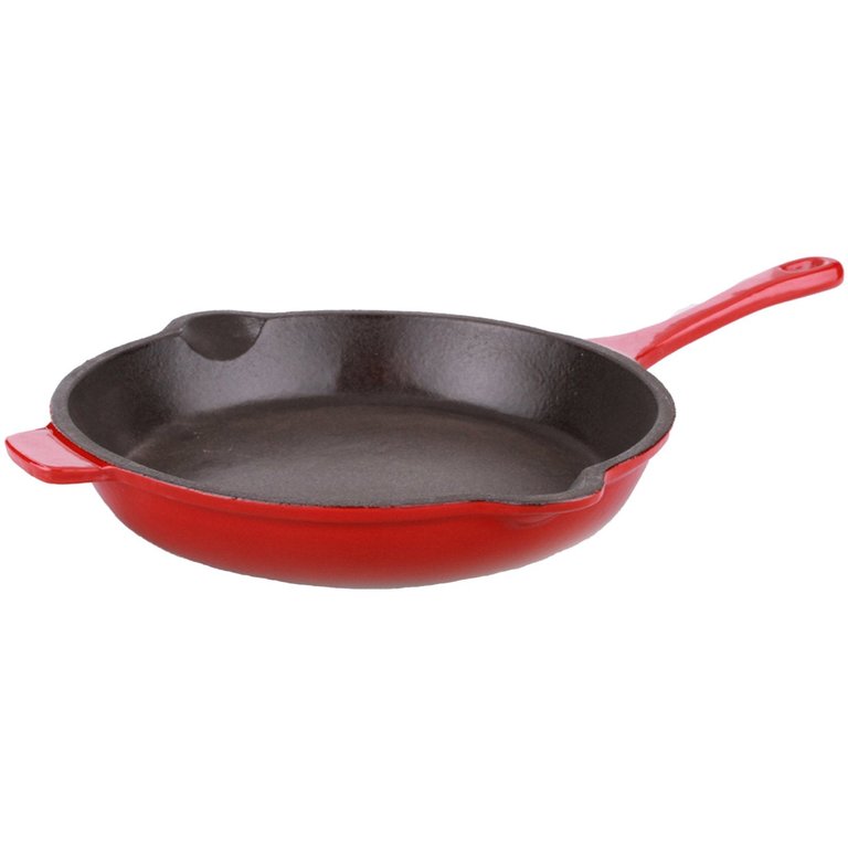 Neo 10" Cast Iron Fry Pan - Red