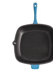 Neo 11" Cast Iron Square Grill Pan - Blue