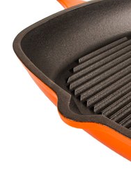 Neo 11" Cast Iron Square Grill Pan - Orange