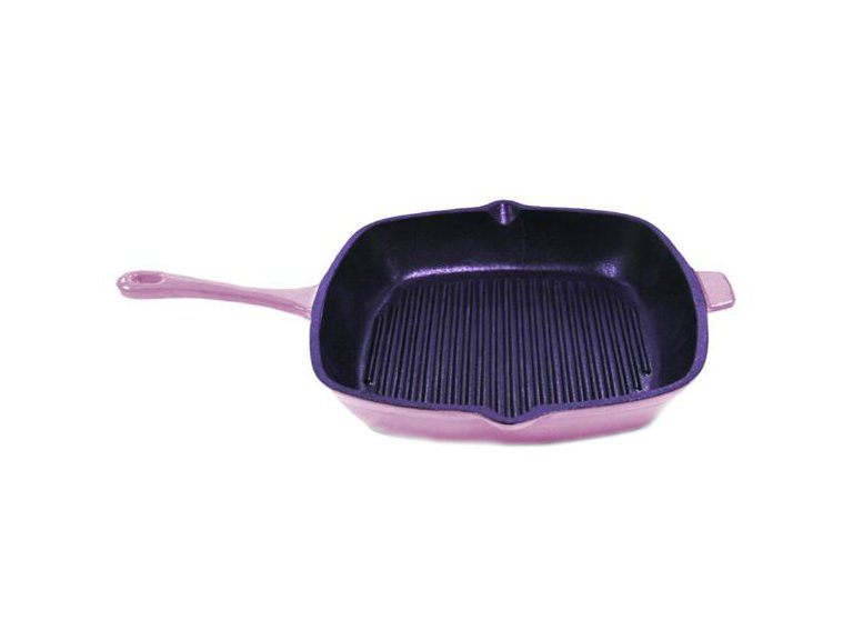 BergHOFF Neo 11 in. Cast Iron Square Grill Pan - Pink