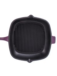 Neo 11" Cast Iron Square Grill Pan - Purple