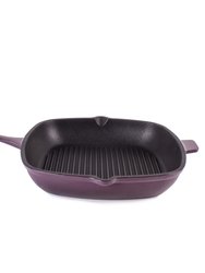 Neo 11" Cast Iron Square Grill Pan - Purple