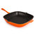 Neo 2pc Cast Iron 11" Grill Pan With Slotted Steak Press, Orange