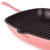 Neo 2pc Cast Iron 11" Grill Pan With Slotted Steak Press, Pink