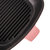 Neo 2pc Cast Iron 11" Grill Pan With Slotted Steak Press, Pink