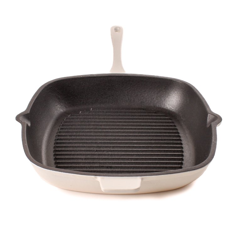 Neo 2Pc Cast Iron 11" Grill Pan With Steak Press, Meringue