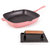 Neo 2pc Cast Iron 11" Grill Pan with Steak Press, Pink