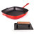 Neo 2Pc Cast Iron 11" Grill Pan With Steak Press, Red