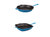 Neo 2pc Cast Iron Set, 10" Fry Pan & 11" Grill Pan Set - Blue - Blue