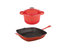 Neo 3Pc Cast Iron Set, 3Qt Covered Dutch Oven & 11" Grill Pan - Orange