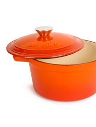 Neo 3qt Cast Iron Round Covered Dutch Oven - Orange