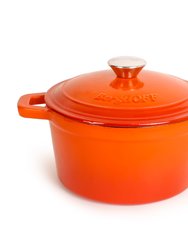 Neo 3qt Cast Iron Round Covered Dutch Oven - Orange - Orange