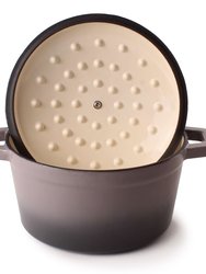 Neo 3qt Cast Iron Round Covered Dutch Oven, Oyster