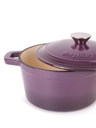 Neo 3Qt Cast Iron Round Covered Dutch Oven, Purple