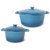 Neo 4pc Cast Iron Cookware Set, 3qt. & 7qt., Blue