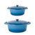 Neo 4pc Cast Iron Cookware Set, 5qt. & 8qt., Blue