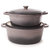 Neo 4Pc Cast Iron Cookware Set, 5qt. & 8qt. Dutch Ovens, Matching Lids, Oyster