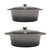 Neo 4Pc Cast Iron Cookware Set, 5qt. & 8qt. Dutch Ovens, Matching Lids, Oyster