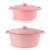 Neo 4Pc Cast Iron Cookware Set, 5qt. & 8qt. Dutch Ovens, Matching Lids, Pink - Pink