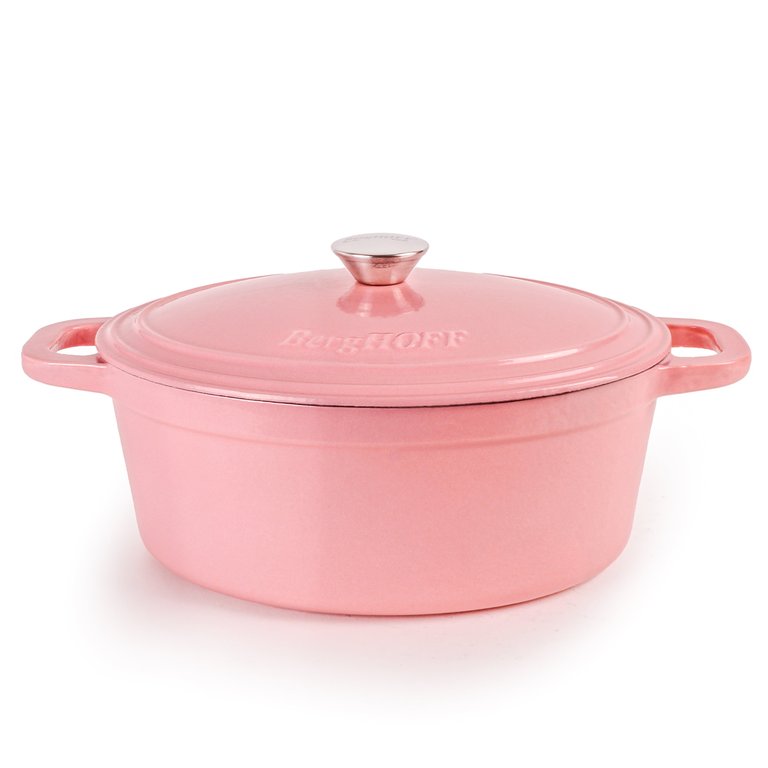 Neo 4Pc Cast Iron Cookware Set, 5qt. & 8qt. Dutch Ovens, Matching Lids, Pink