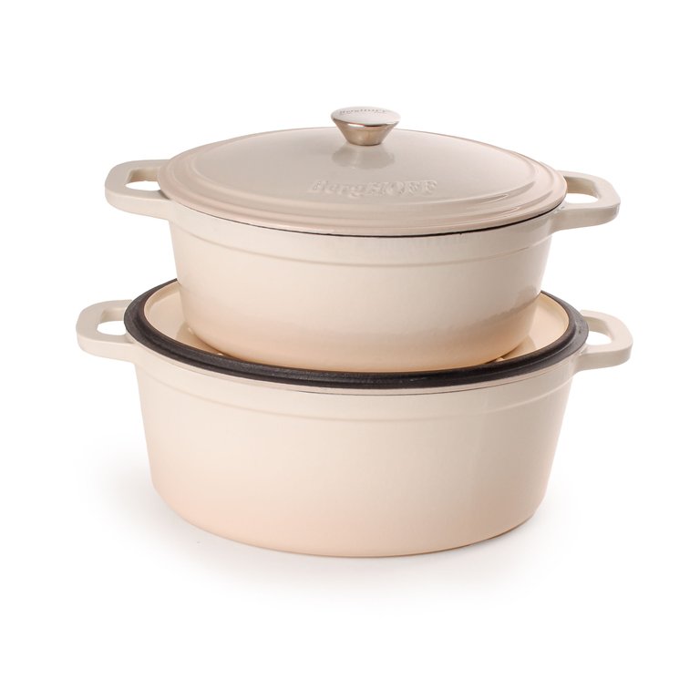 Neo 4pc Cast Iron Cookware Set, 5qt. & 8qt., Meringue