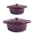 Neo 4pc Cast Iron Cookware Set, 5qt. & 8qt., Purple