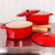 Neo 4pc Cast Iron Cookware Set, 5qt. & 8qt., Red