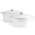 Neo 4Pc Cast Iron Cookware Set, 5qt. & 8qt., White