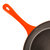 Neo 4pc Cast Iron Cookware Set, Fry Pan, Grill Pan & Round Dutch Oven, Orange