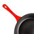 Neo 4pc Cast Iron Cookware Set, Fry Pan, Grill Pan & Round Dutch Oven, Red