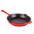 Neo 4pc Cast Iron Cookware Set, Fry Pan, Grill Pan & Round Dutch Oven, Red