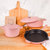 Neo 5Pc Cast Iron Cookware Set, Pink