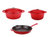 Neo 5Pc Cast Iron Set, 5Qt Covered Dutch Oven, 8Qt Covered Dutch Oven, & 10" Fry Pan - Red