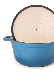 Neo 7qt Cast Iron Round Covered Dutch Oven - Blue