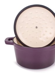 Neo 7Qt Cast Iron Round Covered Dutch Oven - Purple