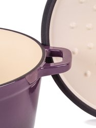 Neo 7Qt Cast Iron Round Covered Dutch Oven - Purple