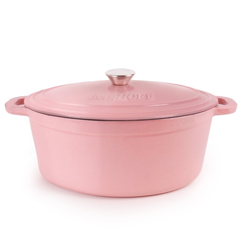 Neo Cast Iron 8qt. Oval Dutch Oven 13" With Lid - Pink - Pink