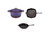 Neo Cast Iron Set 3pc Purple (3qt Cast Iron Covered Stockpot, 10" Cast Iron Fry Pan, 11" Cast Iron Grill Pan)