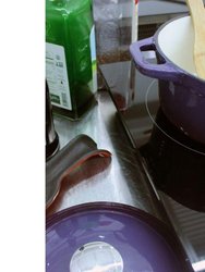 Neo Cast Iron Set 3pc Purple (3qt Cast Iron Covered Stockpot, 10" Cast Iron Fry Pan, 11" Cast Iron Grill Pan)