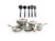 Ouro 11pcs 18/10 Stainless Steel Cookware Set with SS Lid and 5pc Nylon Kitchen Tool Set