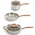 Ouro Gold 5Pc 18/10 Stainless Steel Starter Set, Glass Lids, Rose Gold Handles