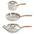 Ouro Gold 5Pc 18/10 Stainless Steel Starter Set, SS Lids, Rose Gold Handles