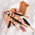 Ron 6 Pieces Knife Block Set With Ash Wood Natural Handle