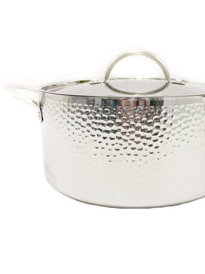 BergHOFF Vintage Tri-Ply 18/10 Stainless Steel 9.5" Covered Stock Pot, Hammered, 5.75 Qt product