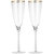 Champagne Glasses- Luxurious Crystal Champagne Flutes with Twisted Stem - Set Of 4