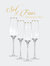 Champagne Glasses - Luxurious Crystal Champagne Toasting Flutes - Set Of 4