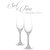 Champagne Glasses Set Of 2 - Luxurious Crystal Champagne Flutes - Elegant Rhinestone Embellished Stem