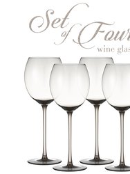 Colored Glasses - Luxurious and Elegant Smoke Colored Glassware - Set Of 4