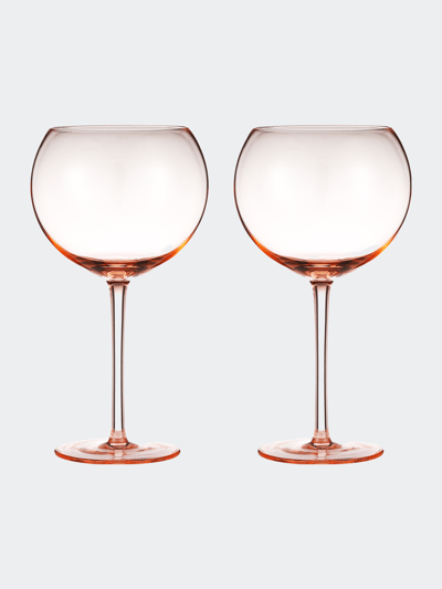 Berkware Colored Glasses - Luxurious and Elegant Sparkling Rose Pink Colored Glassware -  Set Of 4 product