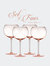 Colored Glasses - Luxurious and Elegant Sparkling Rose Pink Colored Glassware -  Set Of 4